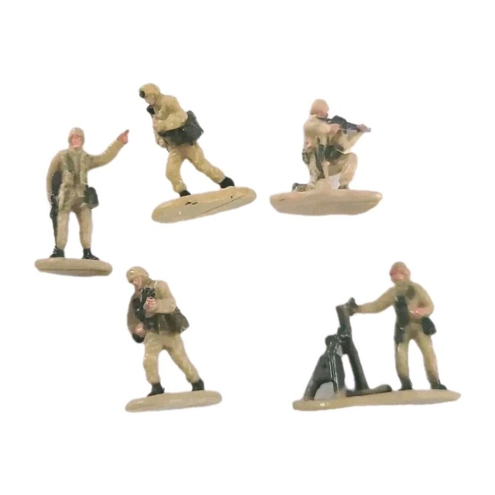 Micro Machines Army Military People Figures Tan Men Desert Camo Lot of 5